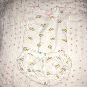 Adorable Baby Girl Rainbow 2 piece